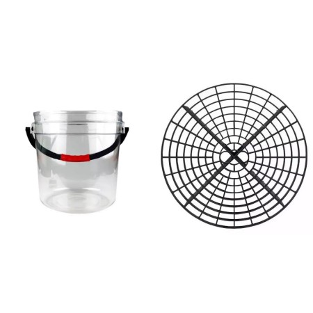 Wash Bucket With Gritt Guard 13lt Transparent Vehicle Wash Bucket With Grit Guard