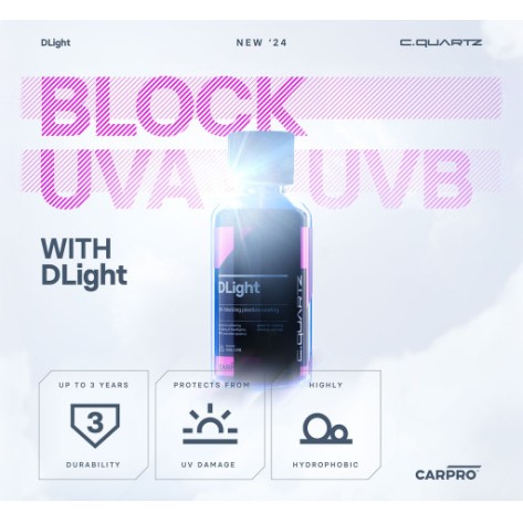 CarPro DLight 30ml Anti UV Coating Ceramic Coating For Exterior Unpainted Plastics, Lights And PPF