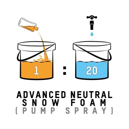 ValetPro Advance Neutral Snow Foam 1lt Low-Foaming Pre-Wash Foam